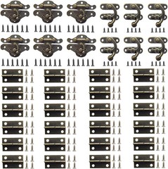 36 Sets Retro Jewelry Box Hinges and Latches Hooks, Small 36pcs