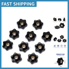 Brass & Plastic T Knobs Pack of 10 – 1/4-20 Hexagon Head for Quick Adjustments