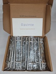 Ravinte Cabinet Hardware 30pk Silver Handles 7-1/4″ Lg 5″ Center Short/lg Screw