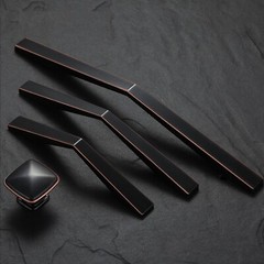 Black Cabinet Handles Knobs Dresser Pulls Drawer Knobs Kitchen Cupboard Handle