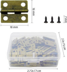 100 Pieces Small Hinges for Wooden Box Bronze Mini Hinges Tiny Hinge for Jewelry