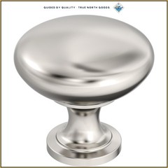 1-1/4 Inch Polished Nickel Knob, Ideal for Cupboards and Furniture Applications