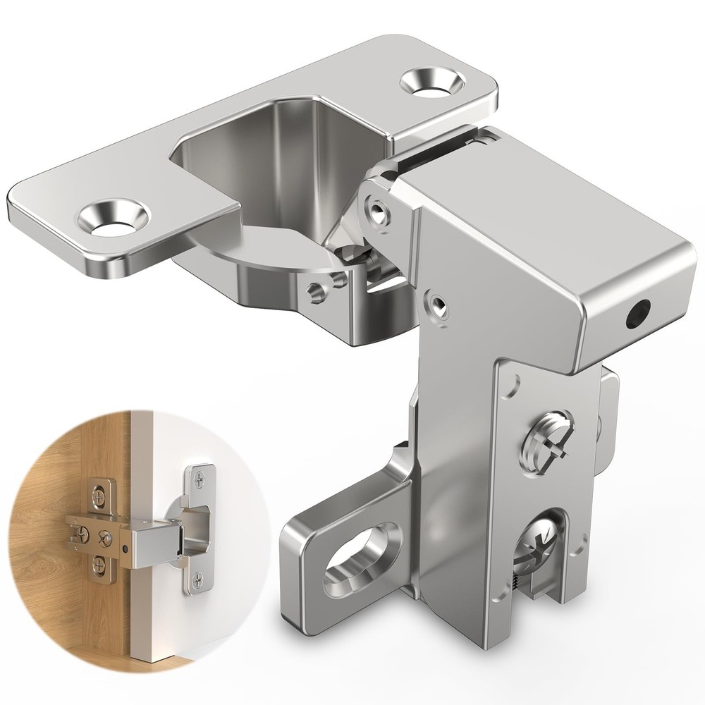 Chibery 20 Pack Face Frame Inset Cabinet Hinges 105° Soft Close Heavy Duty for