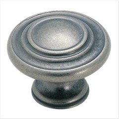 AmerockInspirations 1-5/16 in (33 mm) Diameter Weathered Nickel Round Cabinet