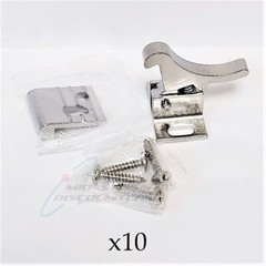 10 Extra Heavy Duty Elbow Catch Bright Nickel 1018-N for Windows and Cabinets