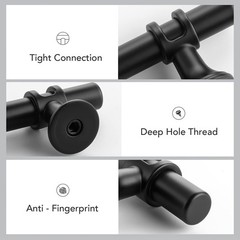 25 Pack Cabinet Handles Black Cabinet Pulls, 3 Inch Hole Center