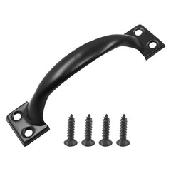 Piutouyar 4 Pcs Black Pull Handles, Vintage 100 mm x 24 x 87 mm,