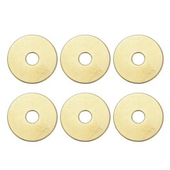 uxcell 6Pcs Cabinet Knob Backplate, 0.94 Inch Round Shape Brass