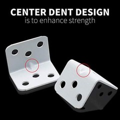 12 Pcs Corner Brace, L Shape Shelf Bracket 1″x1″x1.3″ , 90 12 Pcs, 6 Holes