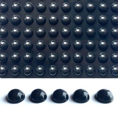 Adhesive Bumper Pads- Sound Dampening 9 mm Diameter x 3 Thick, Black