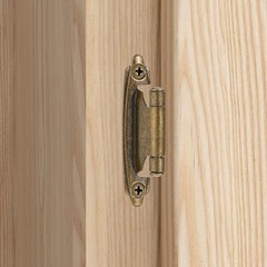 Antique Brass Cabinet Hinges, 1/2” Overlay, 4 Pack