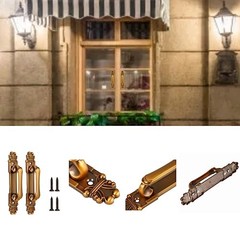 2Pcs/Set European Style Door Handle, Antique Wardrobe Handles Metal Sliding