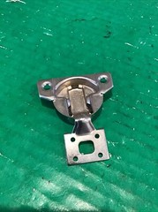 Single (1) Grass 860 Nickel Face Frame Hinge w/ 860-046 mount plate Self Closing