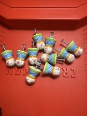 Lot 10 Hand Painted Ceramic Cabinet Knobs Floral Cottage Drawer Pulls