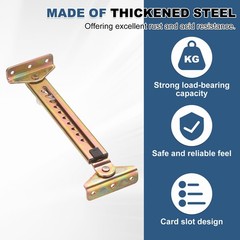 2Pcs 10-Gear Adjustable Angle Hinge, Triangle Double End Color Zinc