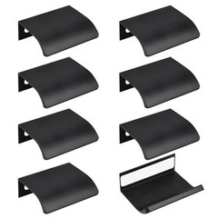 8 Pack Finger Edge Pull Self-Stick Instant Cabinet Drawer Pulls Modern Style