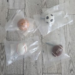 Sports Drawer Pulls Chest Dresser Football, Baseball Soccer Basketball lot Of 4