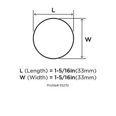 Blackrock 1-5/16 In. (33Mm) Modern Black Bronze round Cabinet Knob