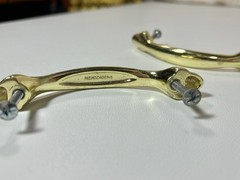 Lot of 4 Radiance 3″ Center Arch Drawer Pulls Finish Polished Brass with Screws