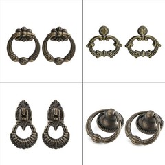 2/5/10Pcs Vintage Furniture Door Pull Handle Antique Cabinet Drawer Ring Knob