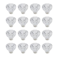 Meprotal 16 Pack 25 mm Crystal Clear Acrylic Dresser Knobs Diamond-Shaped Dra…