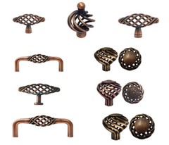 House Guard Antique Copper Birdcage Kitchen Cabinet Knobs Pulls 60 76 96mm