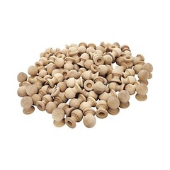 Sova Enterprises #24660 Paintable Unfinished Wood Dowel Cap 100 pcs Single Hole
