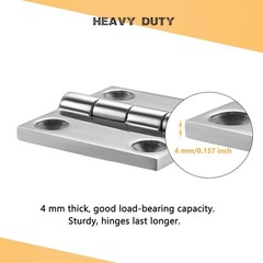 Heavy Duty Marine Boat Hatch Hinges 316 Stainless Steel, 2 x 2 Inch, Sturdy D…