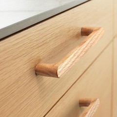 2 PCS Walnut Round 71/2 Inch Wooden Drawer Pulls Handle Kitchen Cabinet Door