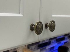 10 Pack Cabinet Door Knobs Solid Polished Brass Knob Pulls Round 31mm button 43g
