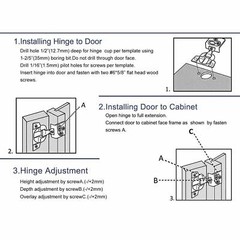 200 Packs 1-1/4″ Overlay Soft Close Face Frame Compact Concealed Cabinet Hinge