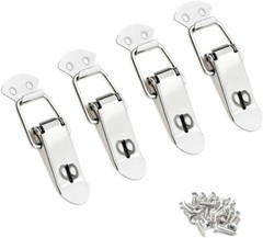 Latch, Stainless Steel Spring Loaded Toggle Latch,With locking hole, Silver Catc