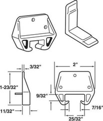 New 6-pack lot Slide-Co 22486 Plastic Drawer Track Red Guide 9/32 x 3/4″