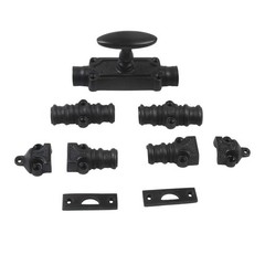 Signature Ironmongery Stepney Door Iron Cremone Bolt 9 feet Black Powder Coated