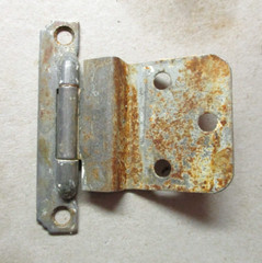 Stair Stepped Art Deco 3/8″ Inset Cabinet Door Hinge Semi Concealed Antique 1920