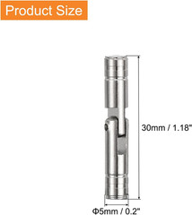 12Pcs Invisible Brass Barrel Hinge, 30X5Mm Concealed Hinges, Folding Support Cyl