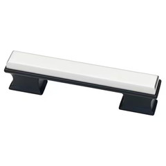 Two Tone Luxe Square Dual Mount 3 In. or 3-3/4 In. (76/96Mm) Modern Matte Black,