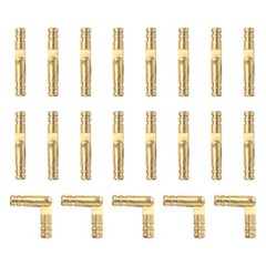 20Pcs Invisible Barrel Hinges 4x25mm Brass Concealed Hinge Gold