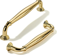 10 Pack 5″ Polished Brass Cabinet Pulls – Heavy Duty Unlacquered Gold Handles
