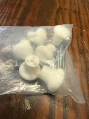 NEW Ikea Grundform 566.680.07 White Birch Plastic Knobs 25mm Pulls 6 Pack SEALED