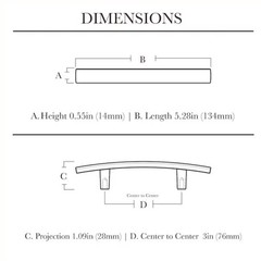 Brainerd P24425W-VBC 3″ Bronze & Copper Caroline Arched Cabinet Drawer Pull