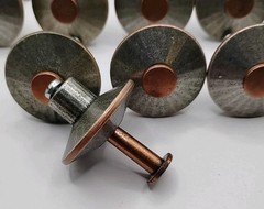 Lot of 24 Vtg Antique Copper Cabinet Drawer Knobs Pulls Art Deco