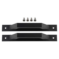 Aluminum Alloy Black Iron Barn Door Handles 2PCS for Indoor Outdoor Use