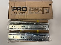 Wurth Pro 2.0 Series 10” Full Ext Side Mount Drawer Slides – 12 Sets