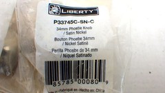 Lot of 2 Liberty P33745C-SN-C Phoebe 34mm 1-1/3″ Satin Nickel Cabinet Knobs NOS