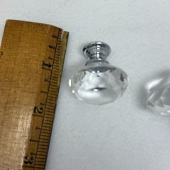 5 Crystal Diamond Drawer Knobs Door Pulls Retro Screws Furniture Flips Glam
