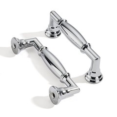 2 Pack 3-1/2 Inch Hole Center Polished Chrome Cabinet pulls Solid Heavy Duty …