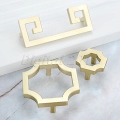 1Pc Fashion Kitchen Cupboard Knobs Drawer Handles Dresser Drawer Brushed Brass