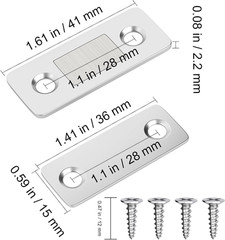 Cabinet Magnetic Catch 4 Pack Ultra Thin Cabinet Door Magnetic Catch for Drawer