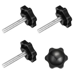 4Pcs Clamping Screw Knob, M6 x 35mm Hex Shaped Star Knob, 32mm Dia